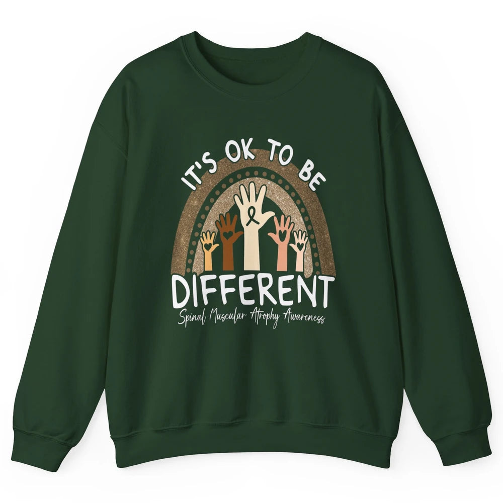 OK Be Different Rainbow Warrior Spinal Muscular Atrophy SMA Unisex Crewneck Sweatshirt