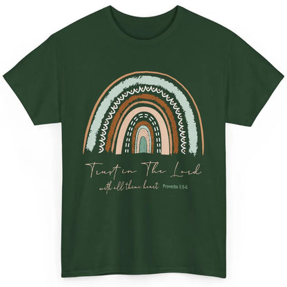 Rainbow Trust In The Lord With All Heart Christian Religious Classic Unisex T-Shirt