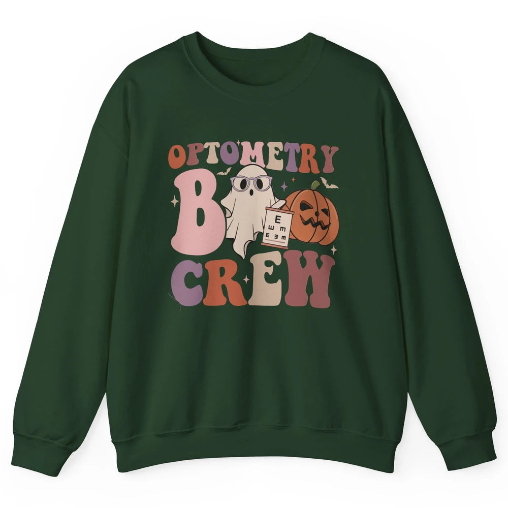 Optometry Boo Crew Halloween Ophthalmic Tech Optometrist Unisex Crewneck Sweatshirt