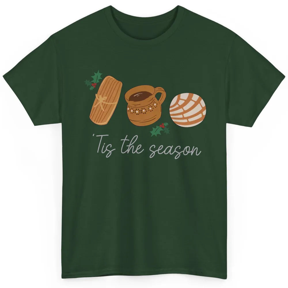 Mexican Christmas Feliz Navidad Concha Tamale Sweet Bread Classic Unisex T-Shirt