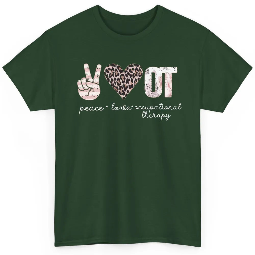 Retro Occupational Therapist Peace Love Occupational Therapy Classic Unisex T-Shirt