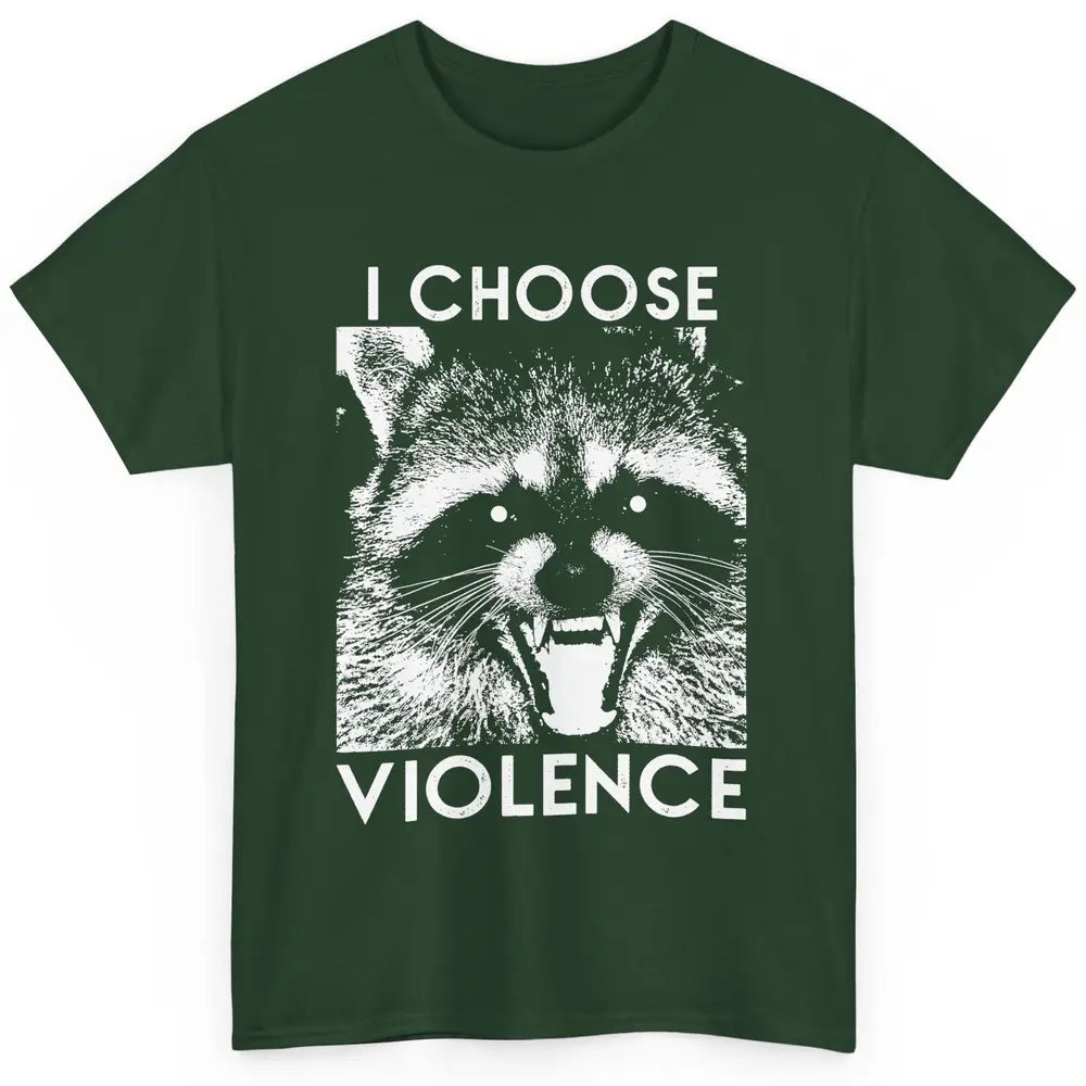 Funny Raccoon Disobey I Choose Violence Sarcastic Raccoon Classic Unisex T-Shirt