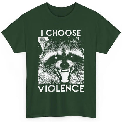 Funny Raccoon Disobey I Choose Violence Sarcastic Raccoon Classic Unisex T-Shirt
