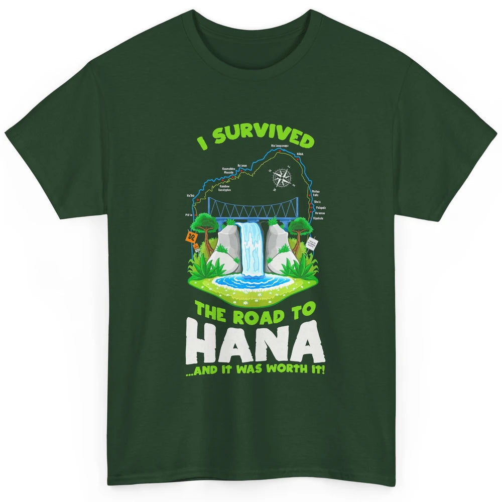 I Survived Road To Hana Maui Island Hawaiian Beach Summer Classic Unisex T-Shirt