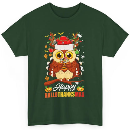 Owl Halloween Owl Thanksgiving Owl Christmas Owl Lovers Gift Classic Unisex T-Shirt