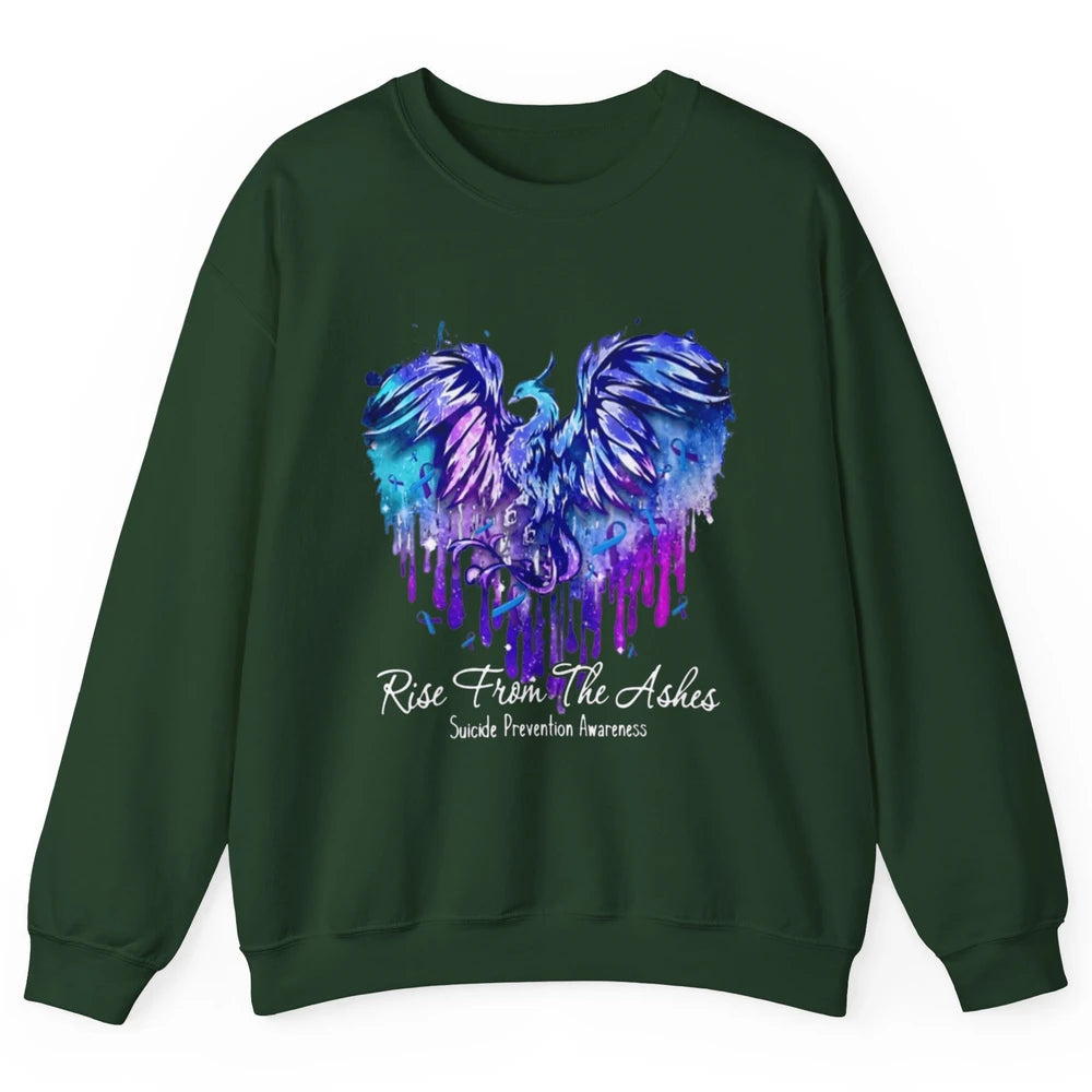 Phoenix Bird Warrior Love Suicide Prevention Awareness Month Unisex Crewneck Sweatshirt
