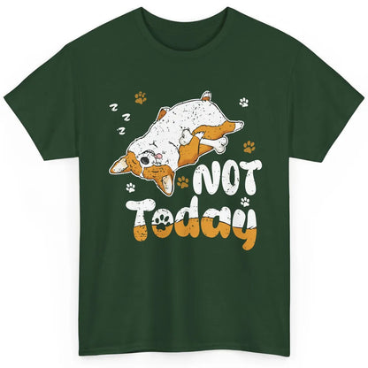 Retro Lazy Corgi Not Today World Lazy Day Corgi Dog Lovers Classic Unisex T-Shirt