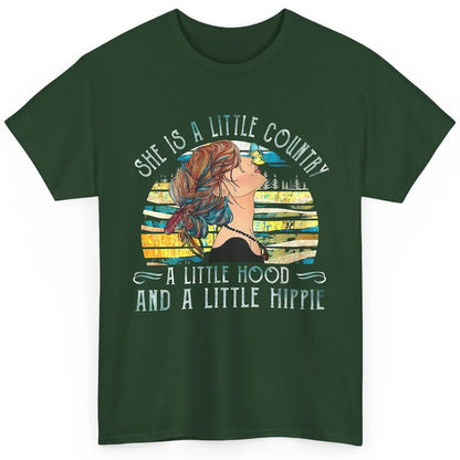 Retro Hippie Girl She's A Little Country A Little Hood Peace Classic Unisex T-Shirt