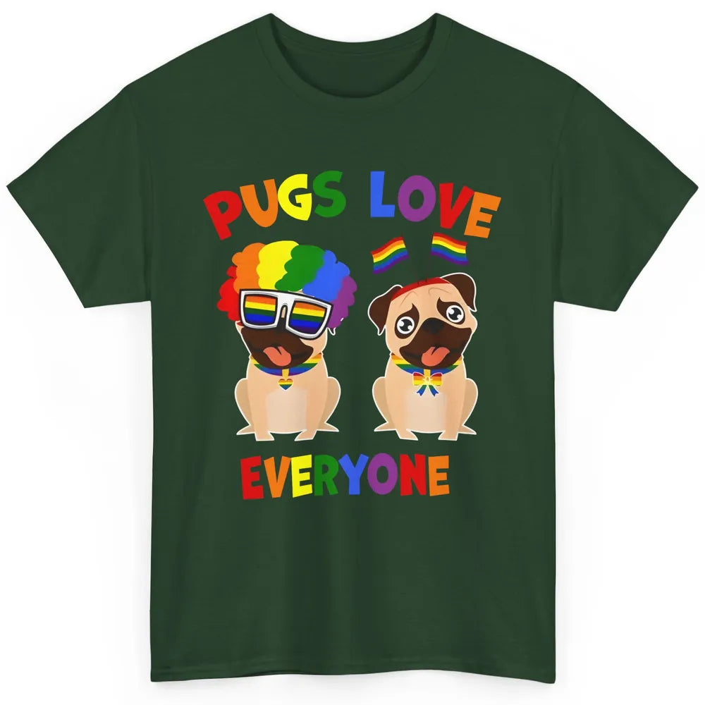 Pride Parade Pugs Love Everyone LGBT Pugs Gay Pride LGBT Classic Unisex T-Shirt