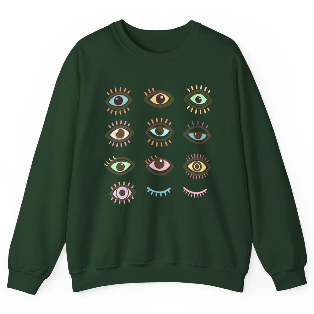 Ophthalmic Technician Tech Optometry Optician Eyes Rainbow Unisex Crewneck Sweatshirt