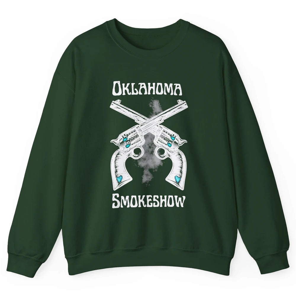 Retro Cowgirl Oklahoma Smokeshow Western Country Small Town Unisex Crewneck Sweatshirt