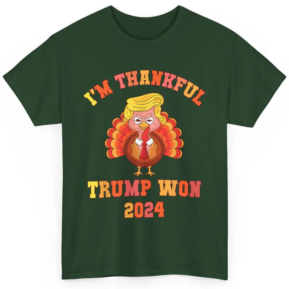 Funny Donald Trump Make Thanksgiving Great Again Thankful Trump Won Republican Classic Unisex T-Shirt