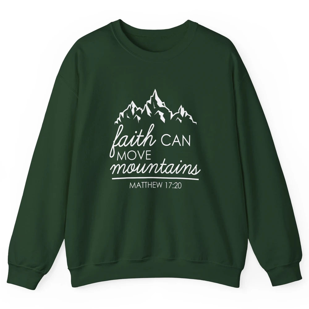 Bible Verse Jesus Christian Religion Mountains God Faith Unisex Crewneck Sweatshirt