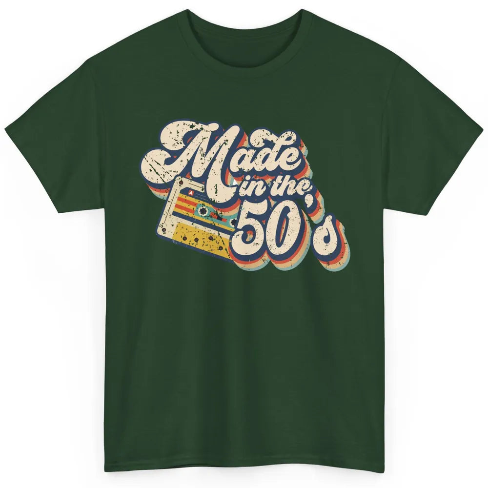 Retro Cassette Made In The 50's 1950s Born Birthday Day Gift Classic Unisex T-Shirt