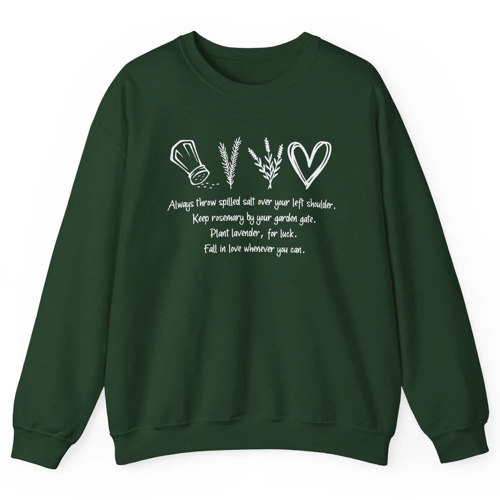 Practical Magic Witch Gardening Card Gardeners Plant Lovers Unisex Crewneck Sweatshirt