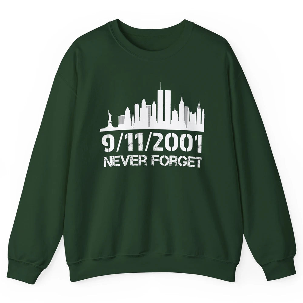 Never Forget 9/11 20th Anniversary Patriot Memorial Day Unisex Crewneck Sweatshirt