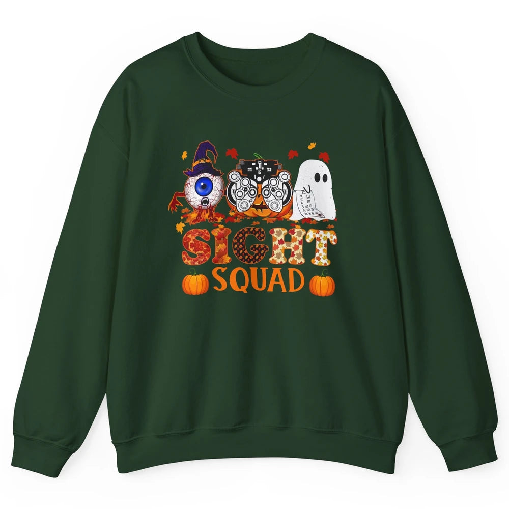 Optometrist Halloween Sight Squad Witch Pumpkin Optician Unisex Crewneck Sweatshirt