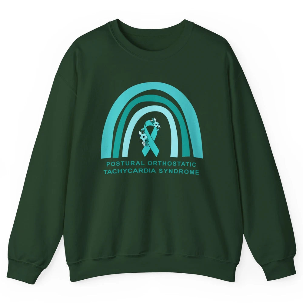POTS Postural Orthostatic Tachycardia Syndrome Turquoise Unisex Crewneck Sweatshirt
