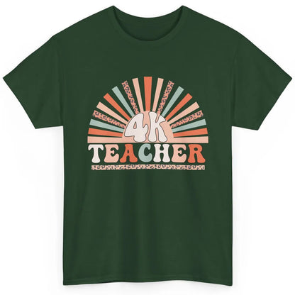 Retro 4k Teacher Kindergarten Back to School Pre-K Teacher Classic Unisex T-Shirt