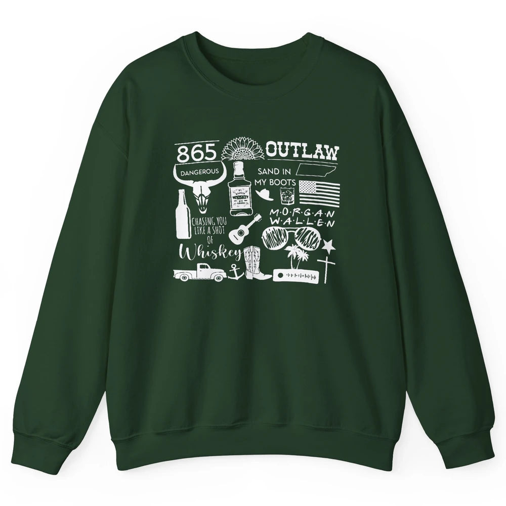 Retro Cowboy Boot Hat Sand In My Boots Western Country Music Unisex Crewneck Sweatshirt