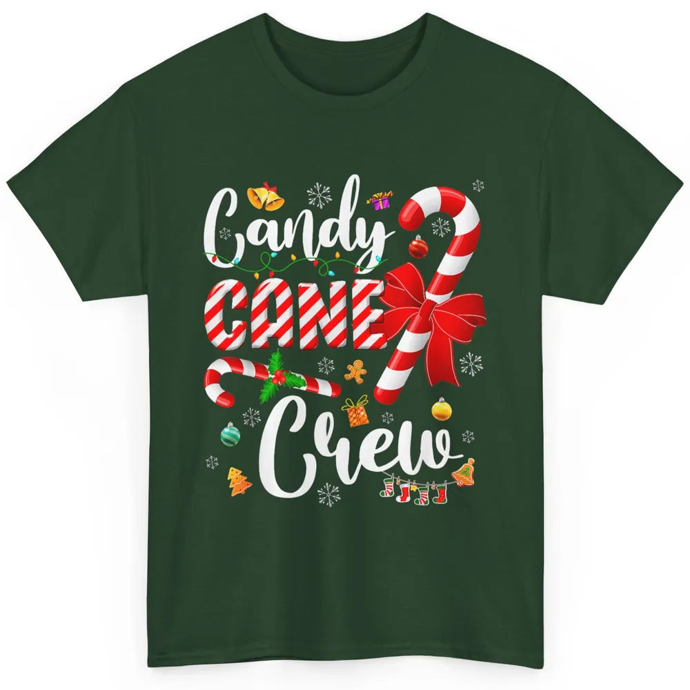 Merry Christmas Sweet Candy Cane Crew Xmas Tree Lights Santa Classic Unisex T-Shirt