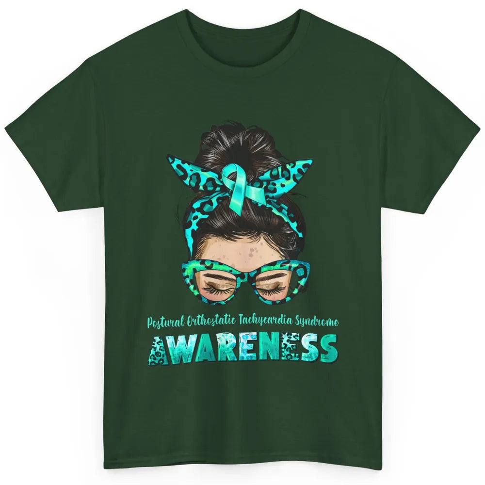 Postural Orthostatic Tachycardia Syndrome Ribbon Messy Bun Classic Unisex T-Shirt