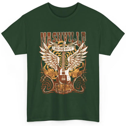 Retro Guitar Nashville Music City Western Country Music Classic Unisex T-Shirt