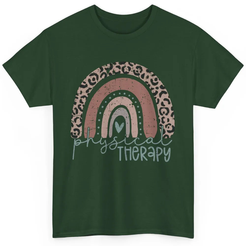 Retro Physical Therapy Rainbow Physical Therapist PT Leopard Classic Unisex T-Shirt