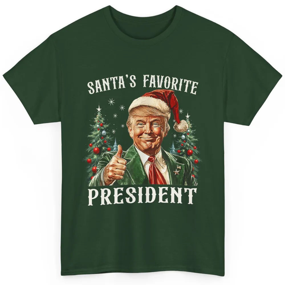 Funny Donald Trump Christmas Santa Favorite President Xmas Classic Unisex T-Shirt