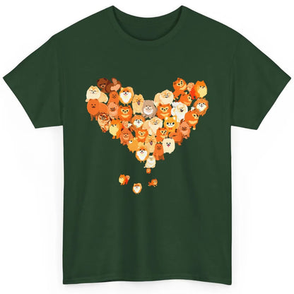 Pomeranian Heart Cute Pomeranian Dog Lovers Gift My Pet Love Classic Unisex T-Shirt