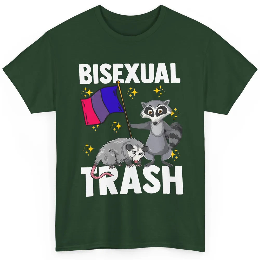 Raccoon LGBT Bisexual Trash Funny Flag Pride Animal Lovers Classic Unisex T-Shirt
