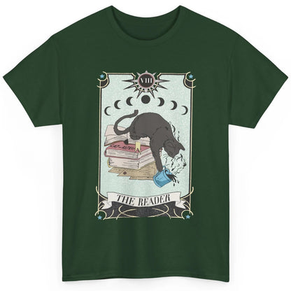 Retro Cat Books The Reader Tarot Card Halloween Reading Gift Classic Unisex T-Shirt