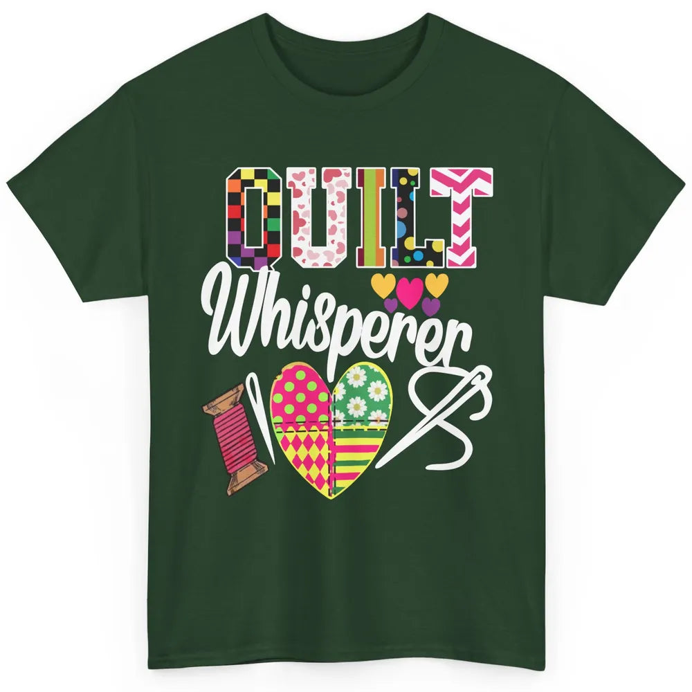 Retro Quilt Whisperer Quilting Life Sewing Life Quilt Lovers Classic Unisex T-Shirt