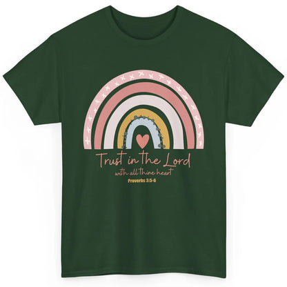 Rainbow Trust In The Lord With All Heart Christian Religious Classic Unisex T-Shirt