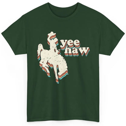 Retro Cowboy Yeehaw Western Country Cowgirls Horse Lovers Classic Unisex T-Shirt
