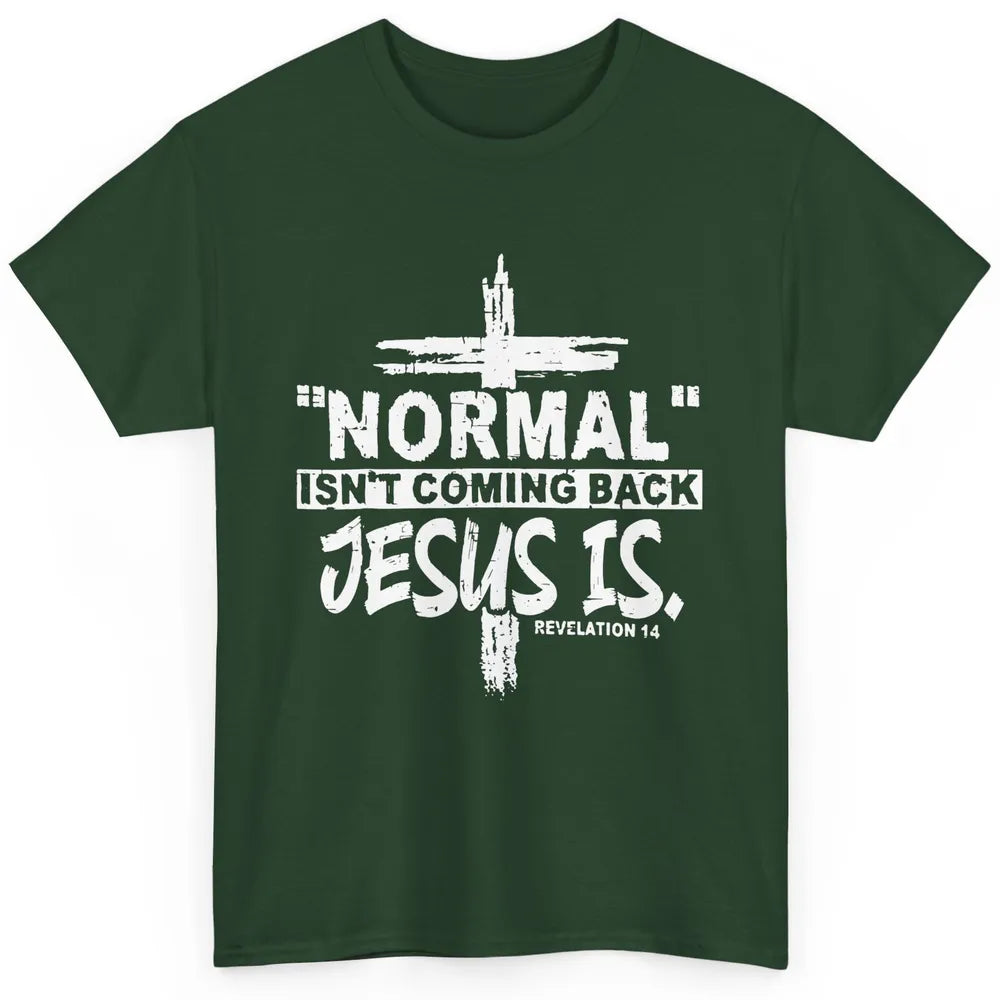 Normal Isn't Coming Back Jesus Is Bible Christian Religious Classic Unisex T-Shirt