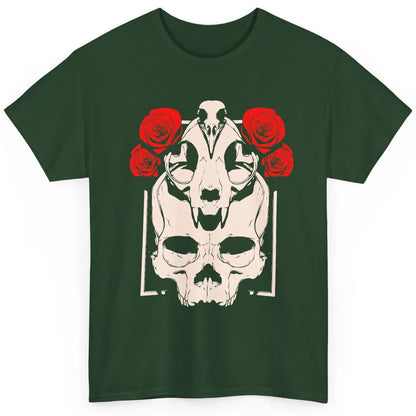 Mystical Skulls Gothic Witch Floral Grunge Magic Occult Edgy Classic Unisex T-Shirt