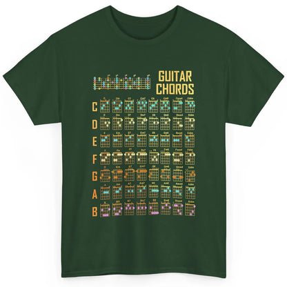 Music Art Guitar Chords Retro Guitarist Play Guitar Musician Classic Unisex T-Shirt