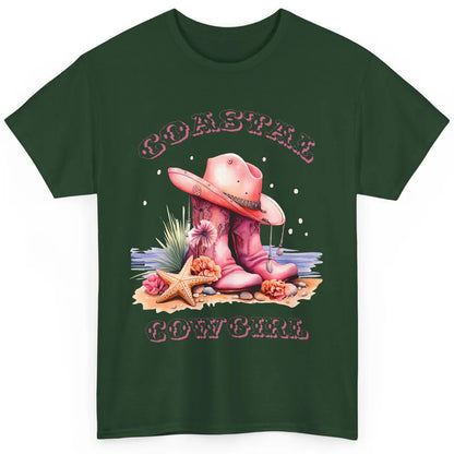 Retro Cowgirl Boots Coastal Cowgirl Western Country Beach Classic Unisex T-Shirt