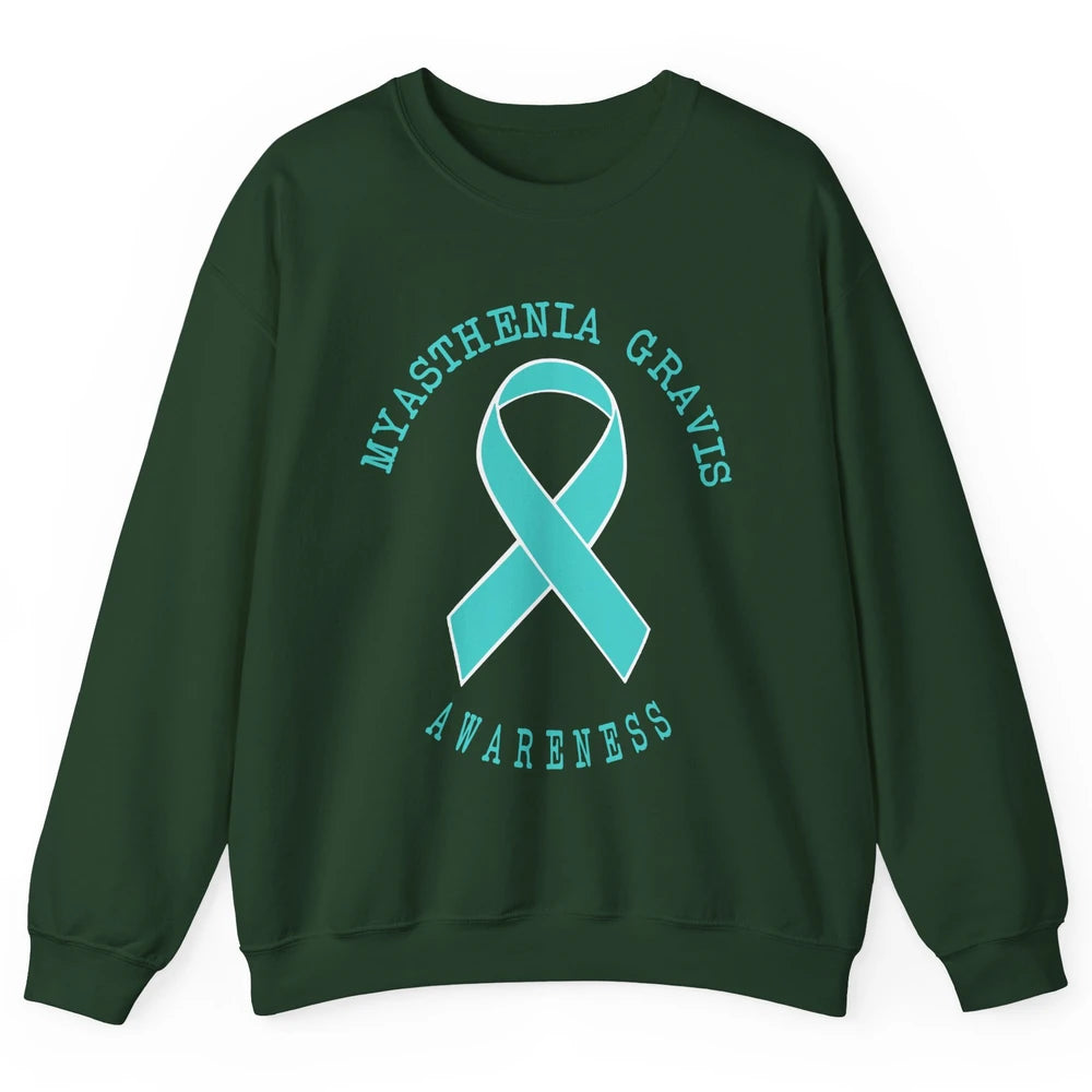 Myasthenia Gravis Awareness Ribbon Neuromuscular Disease Unisex Crewneck Sweatshirt
