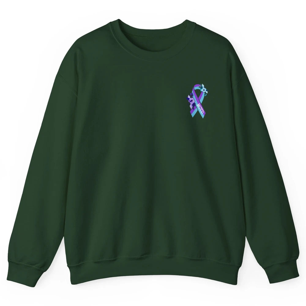 Mixed Connective Tissue Disease Awareness MCTD Floral Ribbon Unisex Crewneck Sweatshirt
