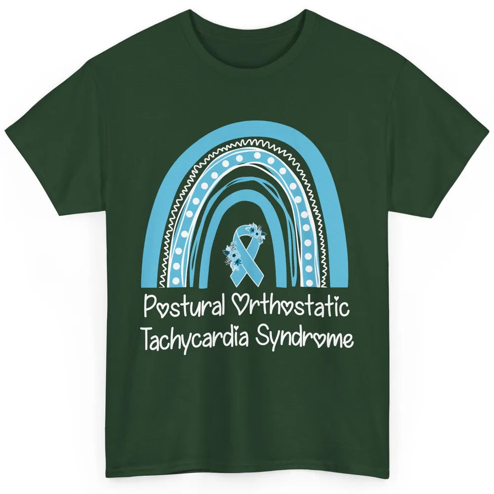 Postural Orthostatic Tachycardia Syndrome Turquoise Rainbow Classic Unisex T-Shirt