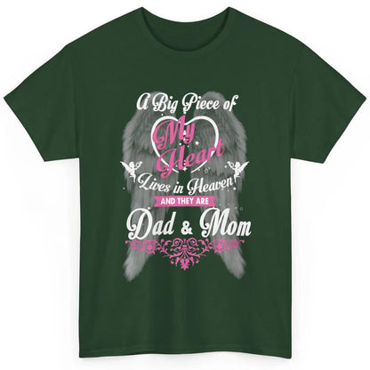 Parents Heaven Dad And Mom In Heaven Angel Wings Guardian Classic Unisex T-Shirt