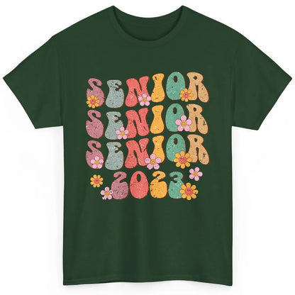 Retro Groovy Daisy Senior 2023 Graduation Gift Class Of 2023 Classic Unisex T-Shirt
