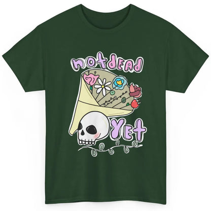 Not Dead Yet Funny Skull Flower Cancer Warrior Fighter Boho Classic Unisex T-Shirt
