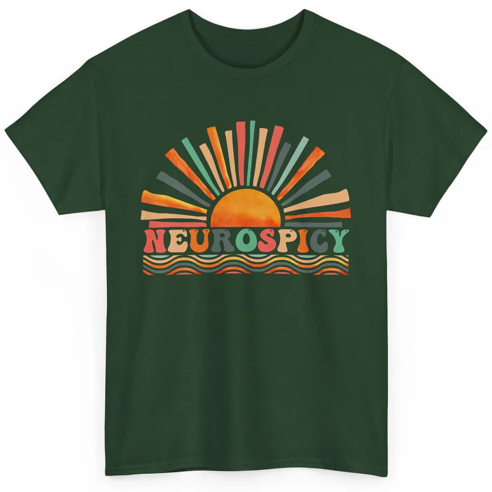 Retro Neurospicy Funny ADHD Neurodiversity Autism Awareness Classic Unisex T-Shirt