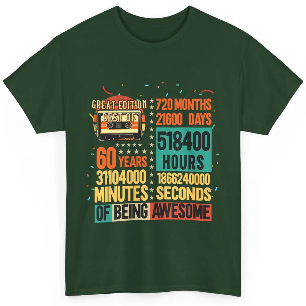 Retro 60s Lifetime Cassette Music Count Down 60th Birthday Classic Unisex T-Shirt