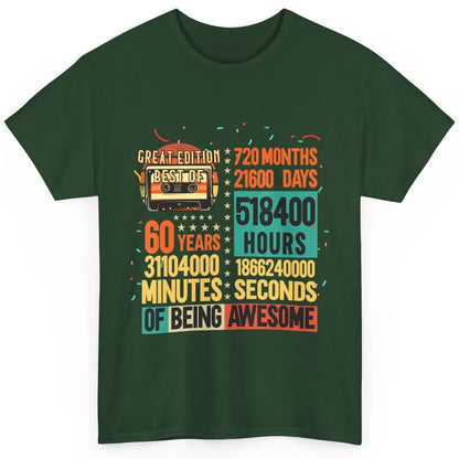 Retro 60s Lifetime Cassette Music Count Down 60th Birthday Classic Unisex T-Shirt