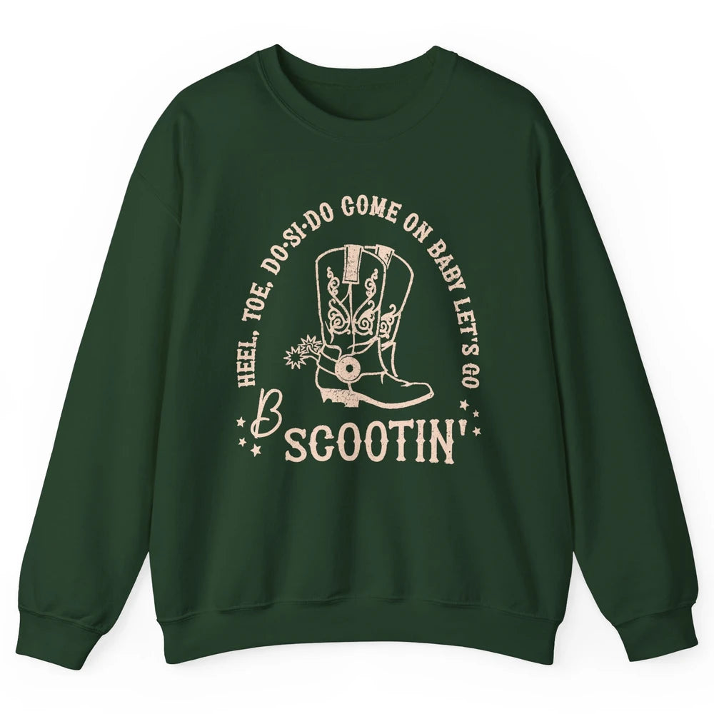 Retro Cowboy Come On Boot Scootin' Boogie Western Country Unisex Crewneck Sweatshirt