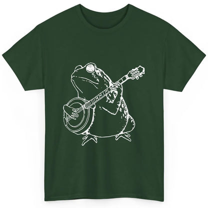 Retro Frog Playing Banjo Musician Banjo Player Music Vintage Classic Unisex T-Shirt